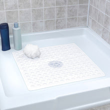 (White, 53 X 53 CM) Non Slip Shower Mat Anti Allergy Bath Mat Tub Mat