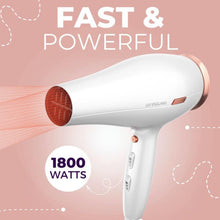 (White) Lightweight Hair Dryer - Silent Hair Dryer with Cold Air Setting for Enhanced Shine, Women's Hair Dryer, Multiple Temperature and Speed Settings