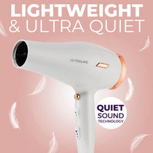 (White) Lightweight Hair Dryer - Silent Hair Dryer with Cold Air Setting for Enhanced Shine, Women's Hair Dryer, Multiple Temperature and Speed Settings