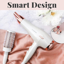 (White) Lightweight Hair Dryer - Silent Hair Dryer with Cold Air Setting for Enhanced Shine, Women's Hair Dryer, Multiple Temperature and Speed Settings