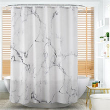 White Marble Shower Curtain