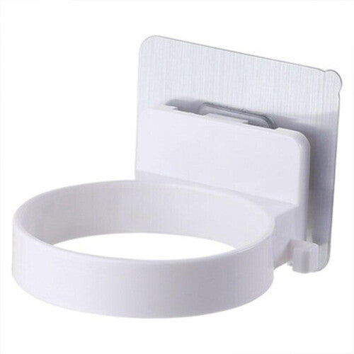 (White) Nail-free Self-adhesive Spiral Hairdryer Bracket