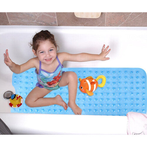 Wimaha Extra Long Bath Mats, Shower Mats Mildew Resistant Non-slip Pebbled Bathtub Mats with Suction Cup for Bathroom, Machine Washable, 100 x...