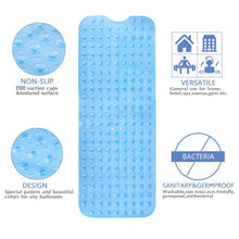 Wimaha Extra Long Bath Mats, Shower Mats Mildew Resistant Non-slip Pebbled Bathtub Mats with Suction Cup for Bathroom, Machine Washable, 100 x...