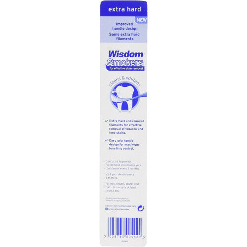 Wisdom Smokers Extra Hard Brush Toothbrush