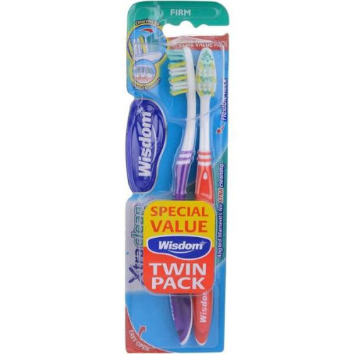 Wisdom Xtra Clean Firm Toothbrush Twin Pack (Pack of 6)