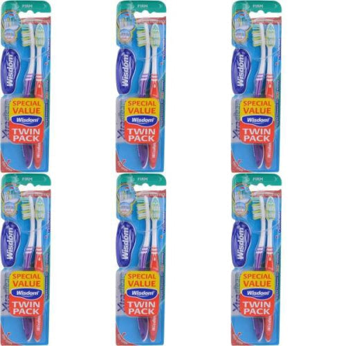 Wisdom Xtra Clean Firm Toothbrush Twin Pack (Pack of 6)