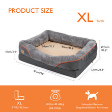 (XL(97x72x10cm)) Luxury Large Orthopedic Dog Bed Warm Washable Pet Sofa