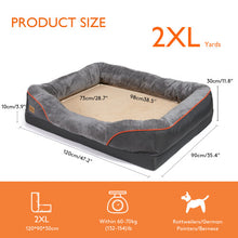 (XL(97x72x10cm)) Luxury Large Orthopedic Dog Bed Warm Washable Pet Sofa