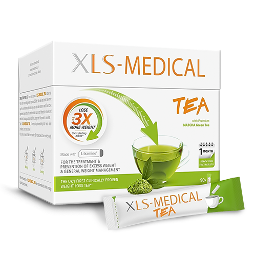 XLS Med Tea Reduce Calorie Intake of Dietary Fats 90 Sachets 30 Day Supply AUG22