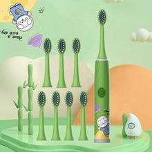 (Yellow 3PCS) Children's Electric Toothbrush Cartoon Space Series