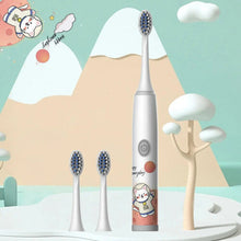 (Yellow 3PCS) Children's Electric Toothbrush Cartoon Space Series