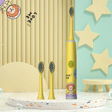 (Yellow 3PCS) Children's Electric Toothbrush Cartoon Space Series