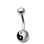 (Yin Yang ) Surgical Steel Picture   Belly Bars