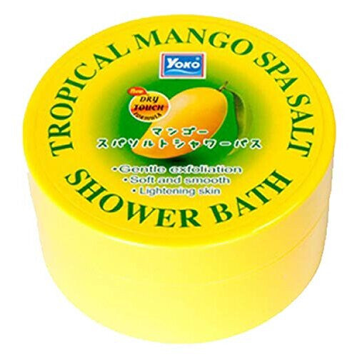 Yoko Tropical Mango Spa Salt Shower Bath Transport Yourself to a Tropical Paradise with the Invigorating Scent of Mango 240G