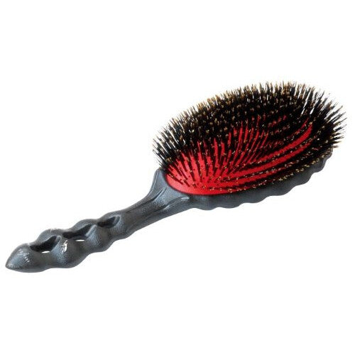 YS Park Hair Brush - Beetle - Luster Air Eco Styler Normal Cushion - Carbon Wood Air Vent - 1 Boar YS-68AC1